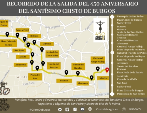 Todos los datos de la salida del 450 aniversario del Santísimo Cristo de Burgos